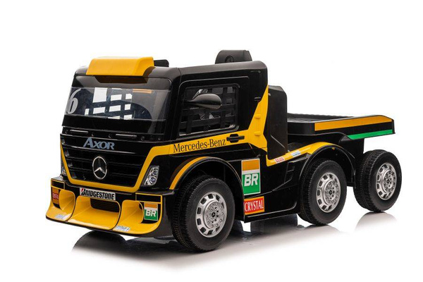 Auto Na Akumulator Mercedes + Naczepa XMX622B  Zółty LCD