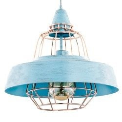 Nowoczesna lampa TAMARIS niebieska śr. 40cm