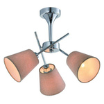 Lampa sufitowa chromowa abażur z tkaniny 3x40W Vox Candellux 33-70623
