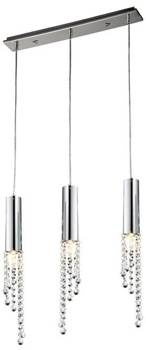 Lampa wisząca 3xGU10 chrom +LED 3x3W Duero 33-25272