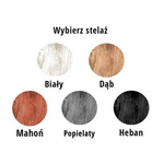 Lampa podłogowa do pokoju dziecka Magiczny Cylinder drewniana niebieski abażur 1XE27