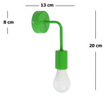  Lampa ścienna kinkiet do pokoju dziecka zielona w stylu loft Vanessa