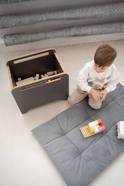Skrzynia na książki do pokoju dziecięcego BIG-BOX szara
