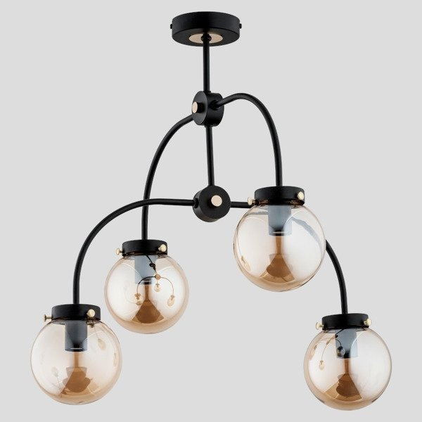 Lampa sufitowa nowoczesna KODO IV czarny śr. 56cm