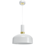Nowoczesna lampa wisząca MALMO WHITE/GOLD 1xE27 MLP6197