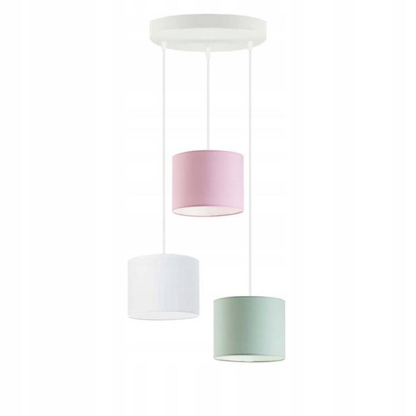 Lampa wisząca do pokoju dziecka  musztardowe abażury Cukierkowy Cylinderek