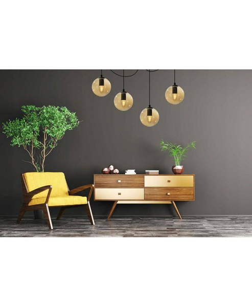 Nowoczesna lampa w stylu Loft typ pająk szklane 4xE27 Led 