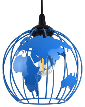 Lampa sufitowa do małego pokoju dziecięcego kolorowa Zakręcony Globus Mały 1