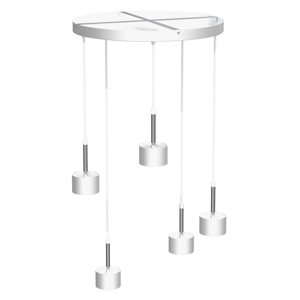Lampa wisząca ARENA, MLP7781, biały/srebrny, 5x11W GX53