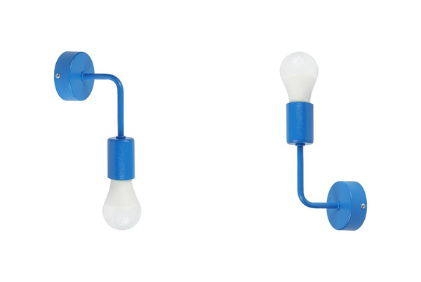  Lampa ścienna kinkiet do pokoju dziecka niebieski struktura w stylu loft Vanessa 1XE27