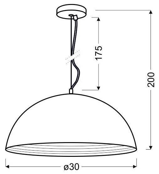 Lampa wisząca metalowa 30cm chrom Dorada 31-26361