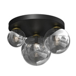 Stylowa lampa sufitowa REFLEX 2xE14 + 1xE27 | Złota
