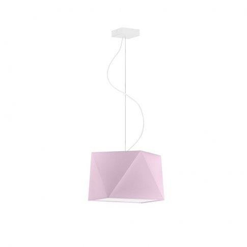 Lampa wisząca do pokoju dziewczynki różowa Świetlisty Diamencik