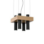 Nowoczesna lampa wisząca WEST BLACK 4xGU10 MLP5512
