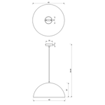 Lampa wisząca BETA, MLP7973, 45 cm, czarny/złoty, 1x60W E27