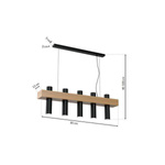 Nowoczesna lampa wisząca WEST BLACK 5xGU10 MLP5511