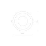 Downlight lampa sufitowa wpuszczana KEA 40W LED 3000K | biała