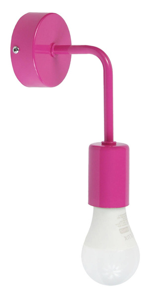 Lampa ścienna kinkiet do pokoju dziewczynki różowy w stylu loft Vanessa 1xE27