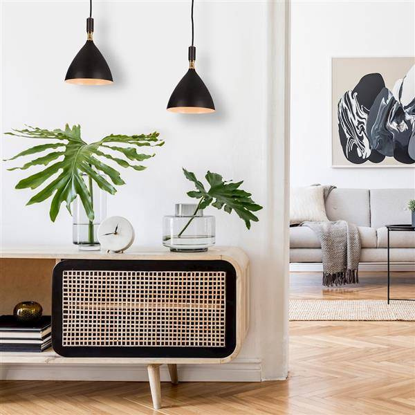 Nowoczesna lampa wisząca OTTO BLACK/GOLD 1xE27 ML6158