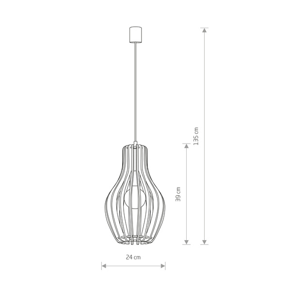Lampa wisząca IKA I zwis A 95cm