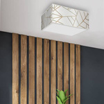 Lampa sufitowa ZIGGY WHITE, MLP7563, biały/złoty, 2x60W E27