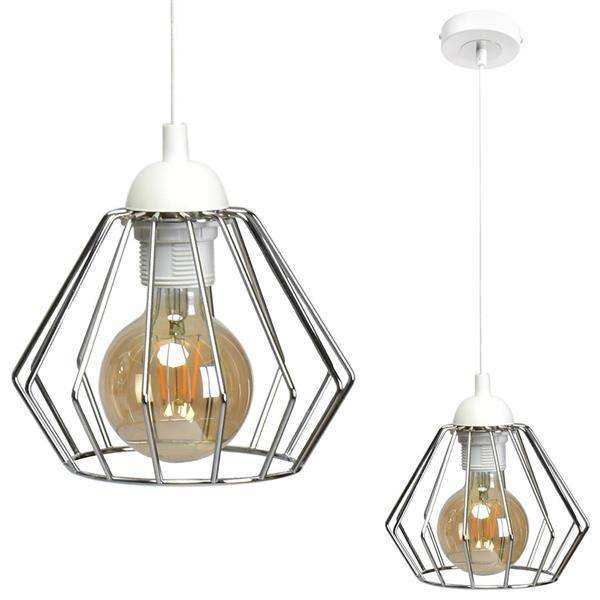 INDUSTRIALNA lampa wisząca NORMAN WHITE 1xE27 MLP6260