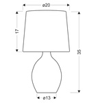 Lampa gabinetowa/stołowa/nocna AMBON 41-78575 szara 1x40W E14