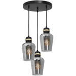 Lampa wisząca koło RICHMOND BLACK / GOLD MLP6541