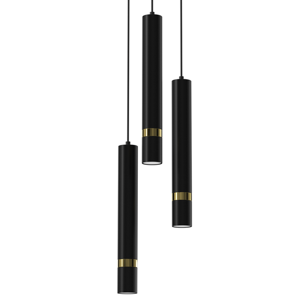 Lampa wisząca JOKER, MLP8918, czarny/złoty, 3x8W GU10