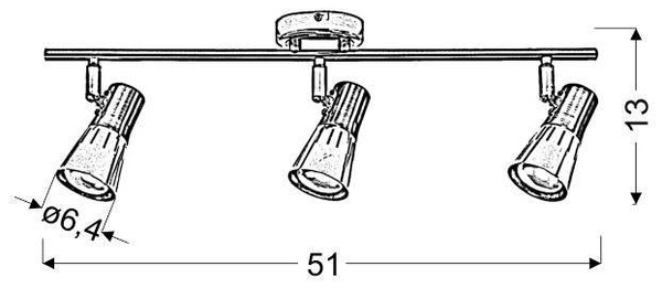 Lampa sufitowa złota 3xE14 Arena 93-94769 51cm