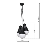 Nowoczesna lampa wisząca HELIOS BLACK 1xE14 40W MLP6469