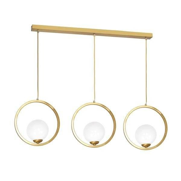 Nowoczesna lampa wisząca listwa VIENNA mosiądz MLP5574