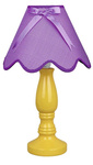 Lampka stołowa/nocna LOLA 41-84378 żółta/abażur fioletowy 1x40W E14