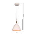 Nowoczesna lampa wisząca OTTO WHITE/GOLD 1xE27 ML6159