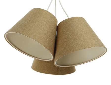 Lampa w stylu Boho do pokoju dziewczynki i chłopca potrójna stożki