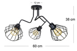 Lampa sufitowa do pokoju nastolatka biała Zyg Zag