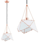 Lampa sufitowa ROMBUS MIEDŹ 30cm