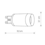 Żarówka LED G9 lens 3W neutralna 4000K Nowodvorski