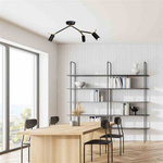 Lampa sufitowa IRIS Black/Gold 3x mini GU10