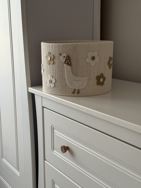 Lampa wisząca do pokoju dziewczynki w stylu boho Gąska średnica 35 cm Led 