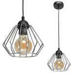 INDUSTRIALNA lampa wisząca NORMAN BLACK 1xE27 MLP6263