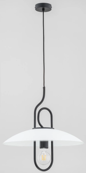 Lampa wisząca ALFA CHEE CZARNO-BIAŁA 1xE27 47cm | 60623