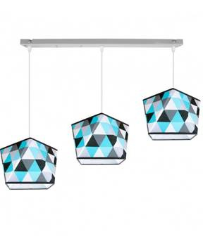 Lampa wisząca do pokoju dziecka potrójna Diament