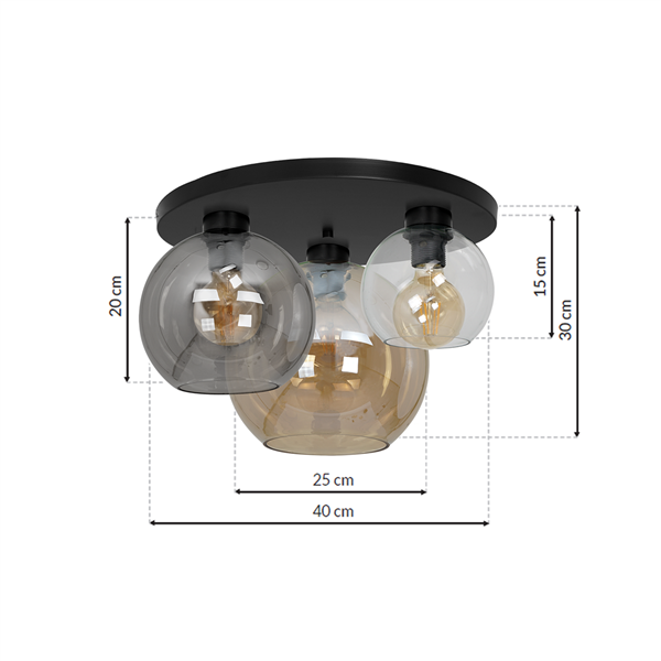 Nowoczesna lampa sufitowa plafon SOFIA MIX MLP6589