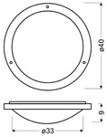 Lampa Sufitowa Candellux Aquila 14-84203 Plafon E27 Satyna Nikiel Ip44
