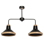Lampa sufitowa SALMA BLACK / WOOD 2xE27 60W