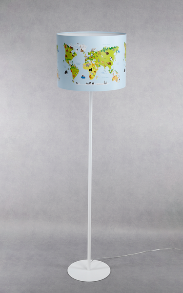 Dziecięca lampa podłogowa Mapa Świata