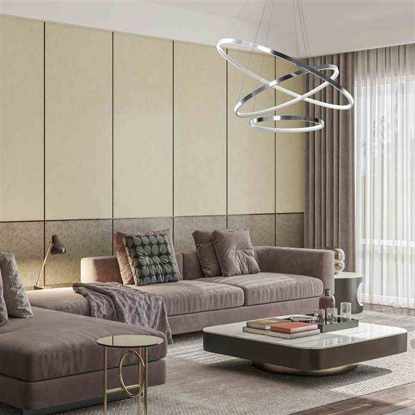 Designerska lampa wisząca ROTONDA CHROME 93W LED | Chrom