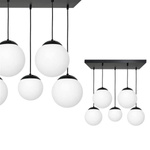 Nowoczesna lampa wisząca prostokąt LIMA BLACK 5xE14 MLP6525