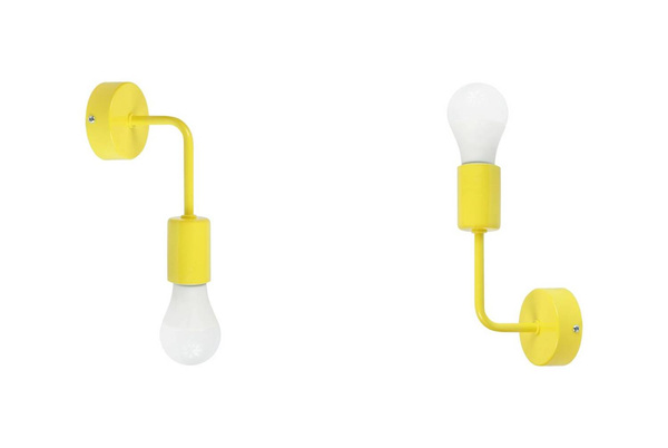 Lampa ścienna kinkiet do pokoju dziecka żółty w stylu loft Vanessa 1xE27